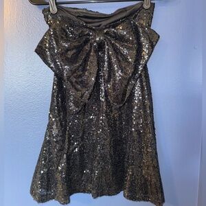 Altar'd State Black Sequin Mini Dress